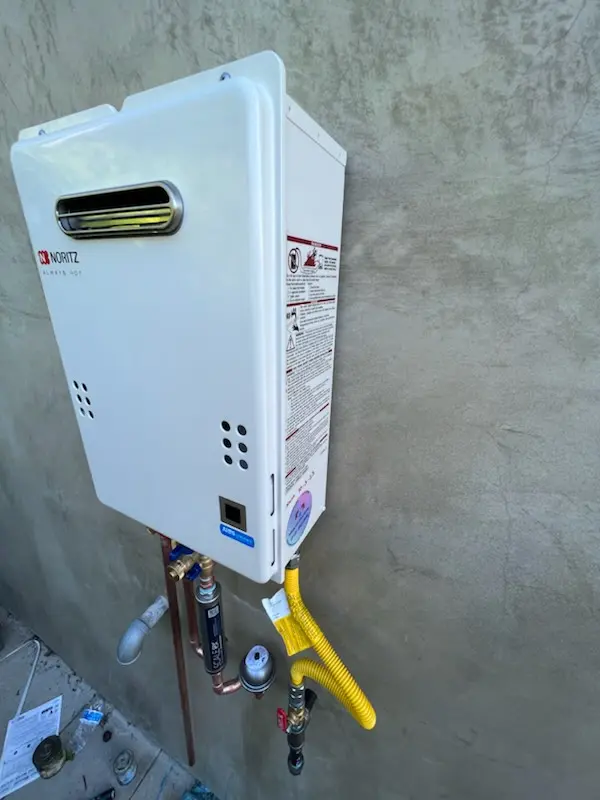 Tankless water heater installation for Pinehill homes